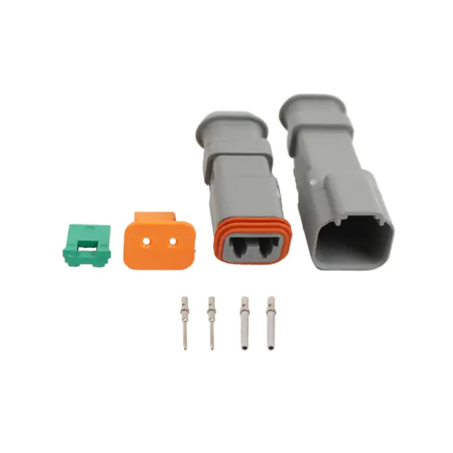 Komplett DT-2 kontakt i sett for 1,5mm2 Med sylindriske pin, for krympestrømpe 