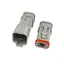 Komplett DT-4 kontakt i sett for 1,5mm2 Med sylindriske pin, for krympestrømpe
