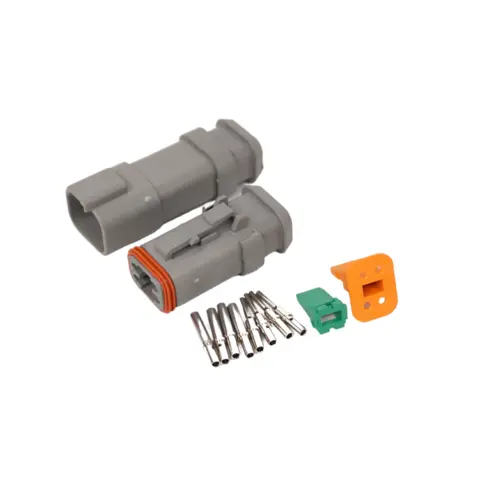 Komplett DT-4 kontakt i sett for 1,5mm2 Med sylindriske pin, for krympestr&#248;mpe