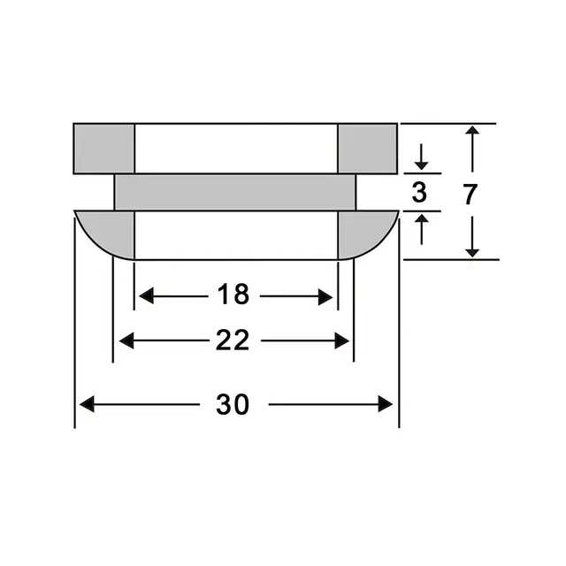Sort blendeplugg for Ø22mm hull Pris er pr stk 