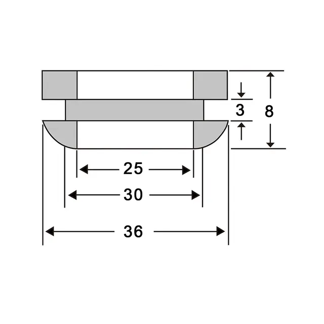 Sort blendeplugg for Ø30mm hull Pris er pr stk 