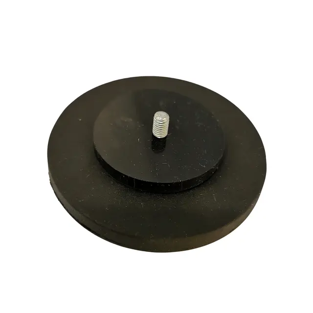 Gummiert magnet 89mm med 42 kg styrke og M6 bolt