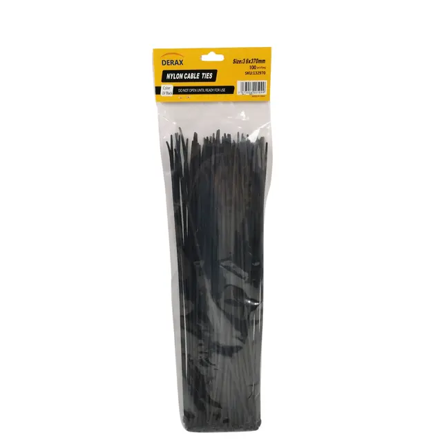 100stk Sorte strips 3.6×150mm Maks strekkbelastning 18 kg 