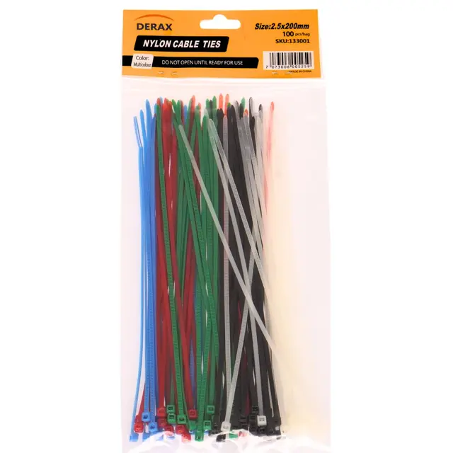 Sett med 500stk Strips fra 120 til 370mm og 100 fester for strips 