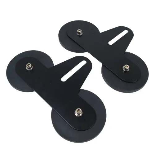 Magnetfeste med liggende festeplate 2 sk Sett med to fester og 88mm magnet 