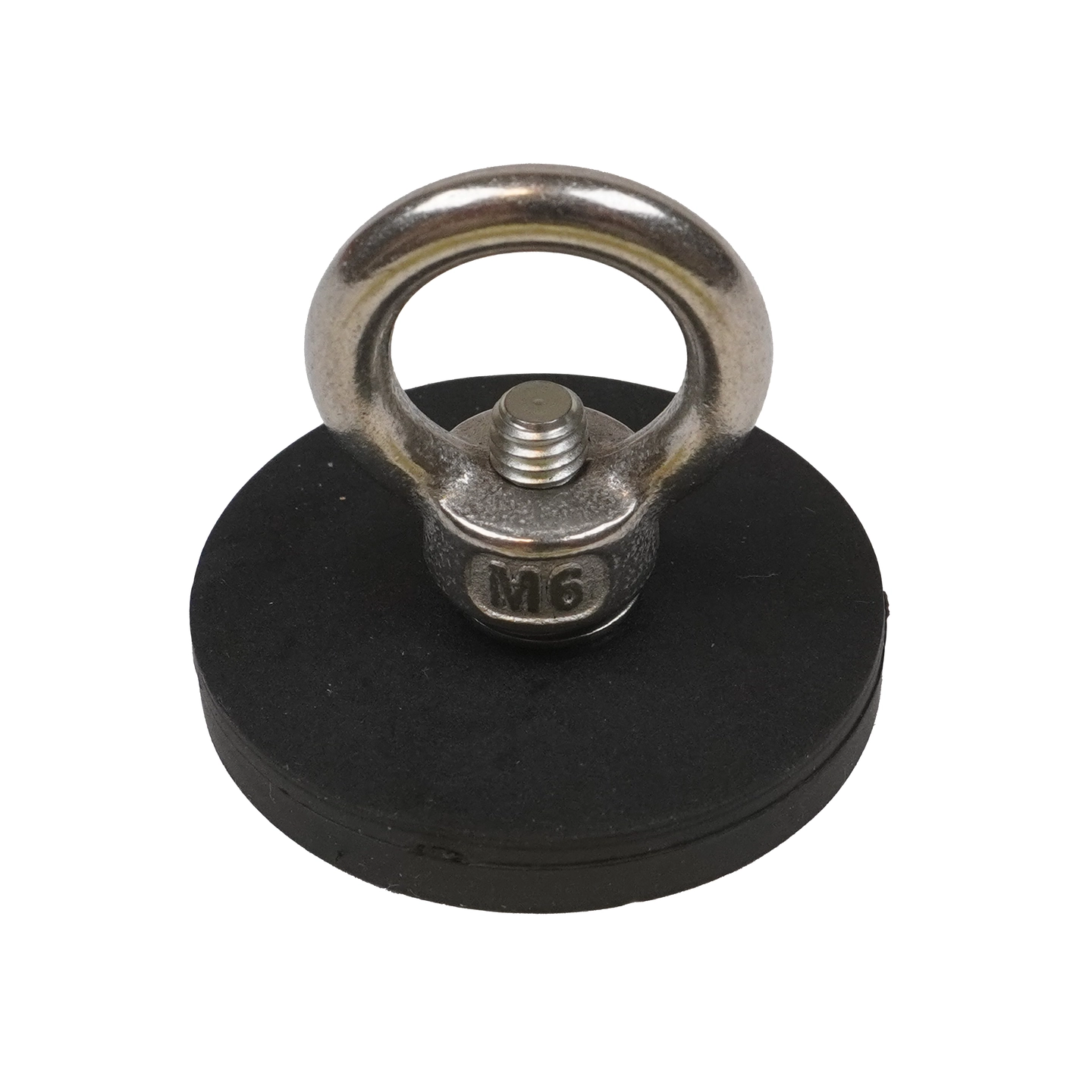 Gummimagnet med øye Ø43mm Magnetstyrke 8,5 kg