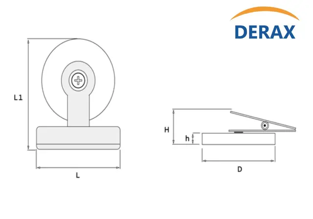 Dokumentmappe holder med magnet Magnetstyrke 8,5 kg 