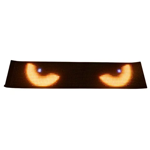 B&#248;yelig LED farge display med fjernkontr Lag tekster og tegn, 19x90cm 16x96 Pixel