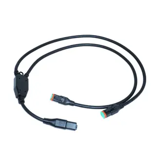Helstøpt DT 2-pin Y  kabel splitter 75cm Helstøpt og vanntett lang modell 1,5mm²