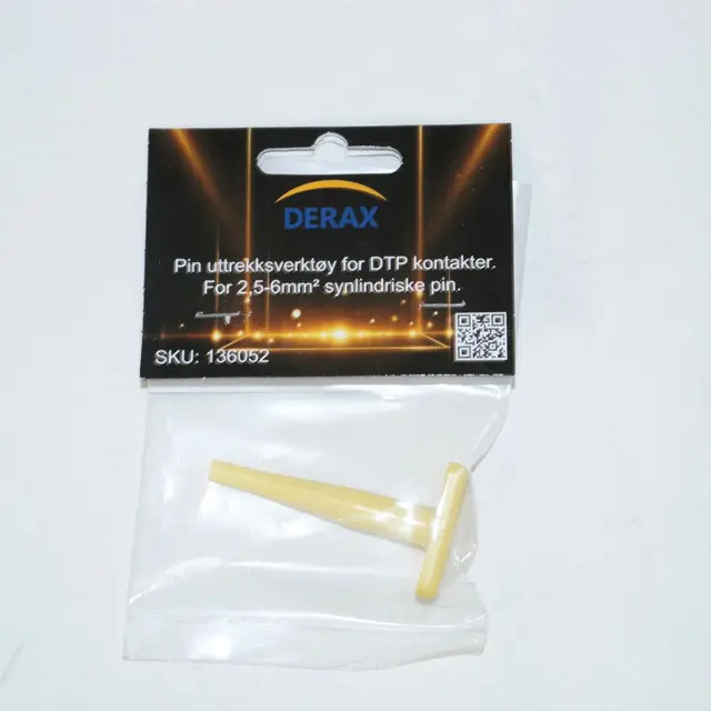 Pin uttrekksverktøy til DTP kontakter Beregnet for kabeltversnitt 2,5-6mm² 