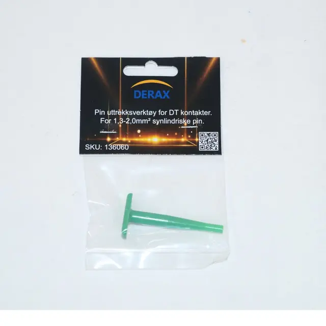 Pin uttrekksverktøy til DT kontakter Beregnet for kabeltversnitt 1,3-2,0mm² 