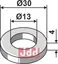 Skive Ø30x4xØ13 Kuhn
