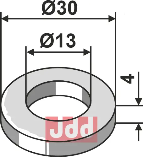 Skive Ø30x4xØ13 - JDD Utstyr