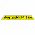 "Brøytestikk 0,1-2 km" underskilt Underskilt foldeskilt med borrelåsfeste