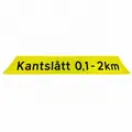 "Kantslått 0,1-2 km" underskilt Underskilt foldeskilt med borrelåsfeste