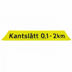 "Kantslått 0,1-2 km" underskilt Underskilt foldeskilt med borrelåsfeste