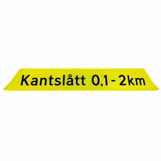 "Kantslått 0,1-2 km" underskilt Underskilt foldeskilt med borrelåsfeste