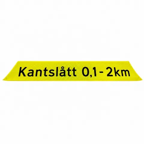 "Kantslått 0,1-2 km" underskilt Underskilt foldeskilt med borrelåsfeste