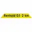 "Renhold 0,1-2 km" underskilt Underskilt foldeskilt med borrelåsfeste
