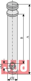 Kat I Bolt &#216;22 for l&#248;ftearm, lengde 104 Kategori 1 &#216;22mm, Lengde 104mm