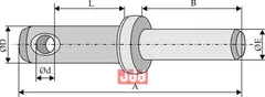 Bolt for løftearm for påsveising