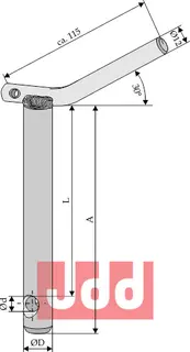 Toppstags bolt