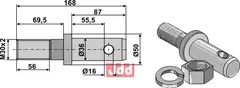 Bolt for løftearm Cat.III