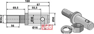 Bolt for løftearm Cat.III