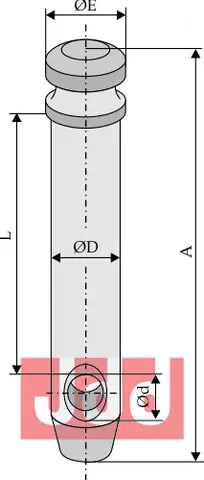 Kat I Toppstag bolt &#216;19 mm lengde 90mm