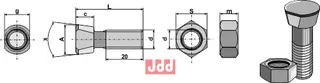 Plogbolt M14 x 2 x 39 med Mutter