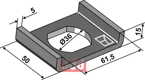 Låseplade (antirotationsikring) Lemken Rubin