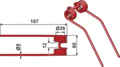 Pickup-tind til Mengele Ø5 mm - Lengde 187 mm