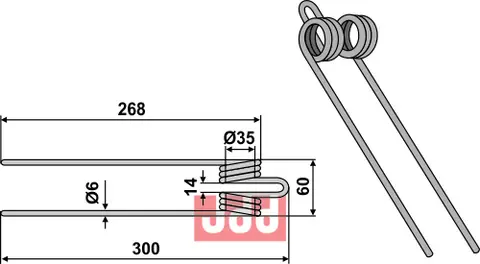 Tinder til PZ-Zweegers 268-300 mm - Ø6 mm