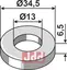 Skive Ø34,5x6,5xØ13 Kuhn