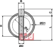 Ringsplittt DIN 11023 gl. modell - JDD Utstyr