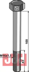 Springbolt M16x2x100 - 10.9 u. Mutter