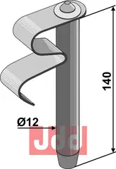 Bolt med fjærlås Ø12x140