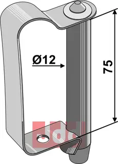 Bolt med fjærlås Ø12x75