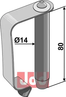 Bolt med fjærlås Ø14x80