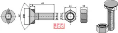 Plogbolt M16 x 2 x 40 med Mutter