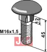 Bræddebolt - M16x1,5x45 - 10.9