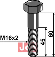 Bolt M16x2x60 - 8.8 u. Mutter