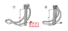 &#216; 8 x L38 Ringsplittt for r&#248;r Orepinne for r&#248;r, modell 1