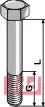 Bolt M16x1,5x90 - 10.9 u. Mutter - galvanisert