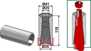 Sveise foring 110mm