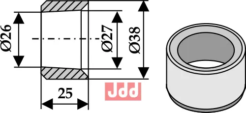Sveise foring 25mm - JDD Utstyr