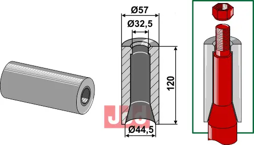 Sveise foring 120mm - JDD Utstyr