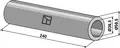 Sveiseforing 240mm Ø 50,5mm, lengde 240mm