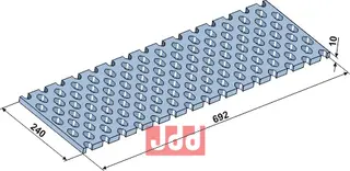 Iskniv for snøplog Lengde 692mm, 500HB