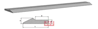 Skjær for lasterskuffe 101 x 21 mm